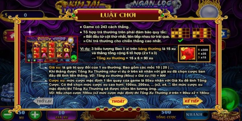 Luật chơi chi tiết, đảm bảo trải nghiệm công bằng và thú vị