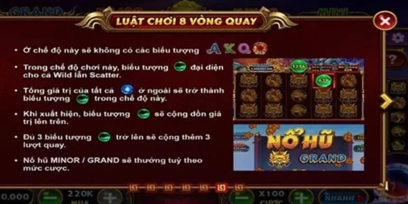 Quy tắc độc đáo của 8 vòng quay trong Kho Báu Tứ Linh