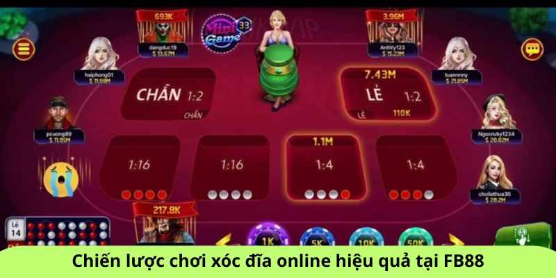 Chiến lược chơi xóc đĩa online hiệu quả tại FB88